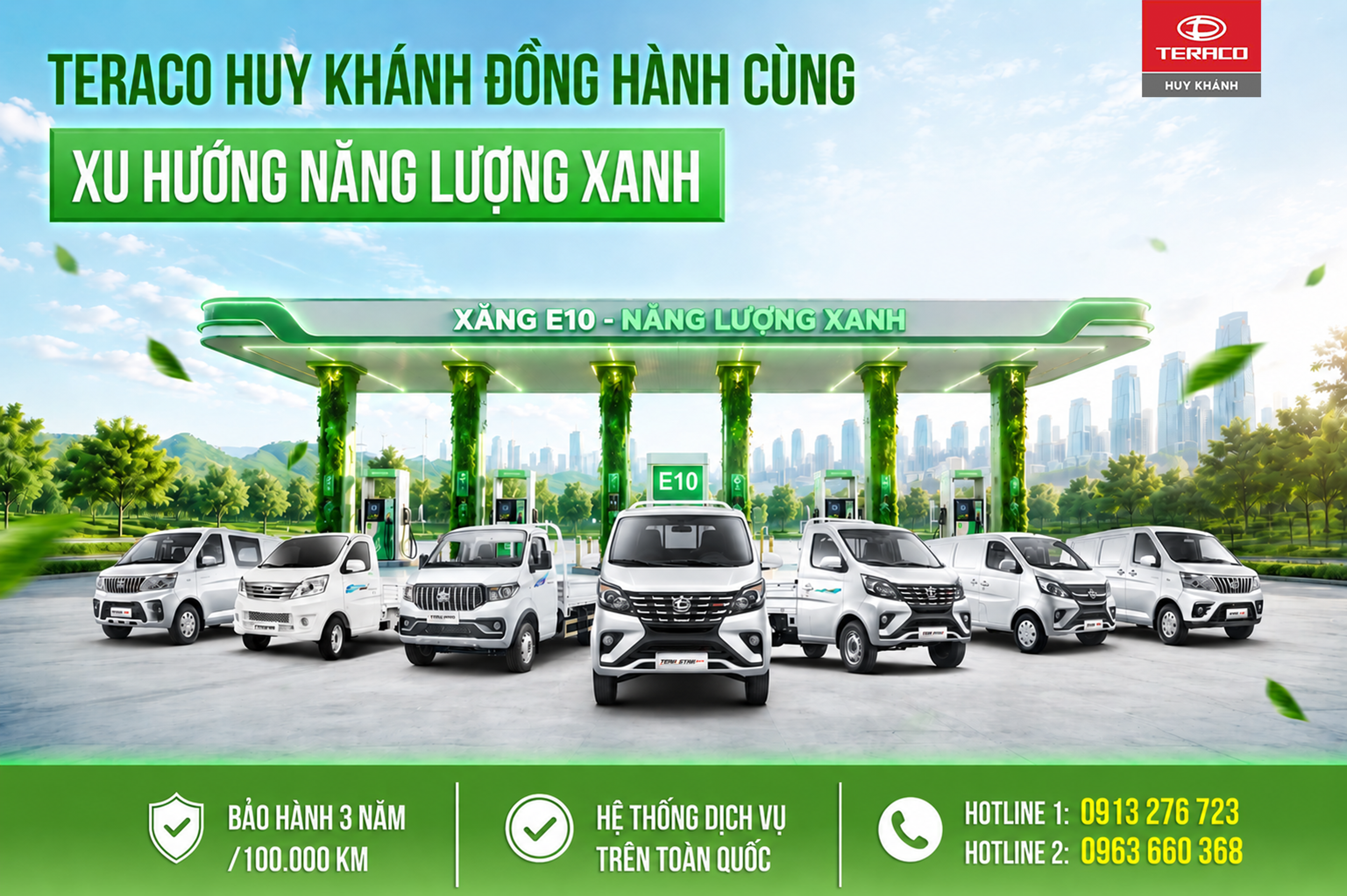 TERACO HUY KHÁNH ĐỒNG HÀNH CÙNG XU HƯỚNG NĂNG LƯỢNG XANH – SẴN SÀNG VẬN HÀNH CÙNG XĂNG E10