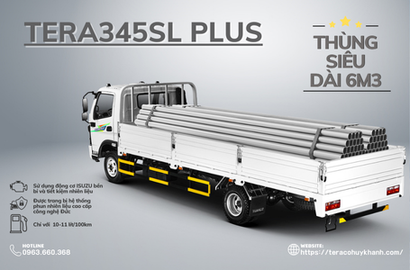 Xe Tải Tera345SL Plus - Thùng Siêu Dài 6m3 - Thể Tích 28,3m3 Lớn Nhất Phân Khúc